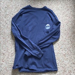 Blue Great Lakes long sleeve shirt with pocket